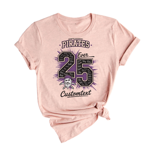 Senior Class of 2025 Pirate Mascot Shirt – Custom Graduation Shirt