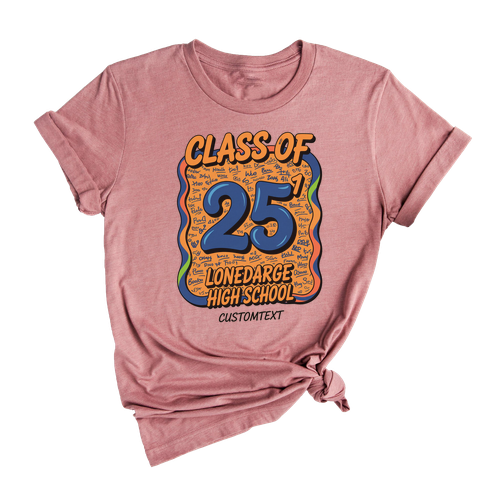 Senior Class Of 2025 Pop Art Style Graduation Shirt – Custom Graduation T-Shirt