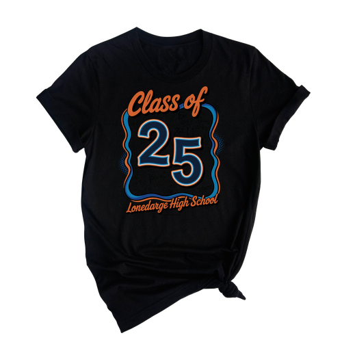 Senior Class Of 2025 Retro Pop Art Graduation Shirt – Custom Graduation Tee
