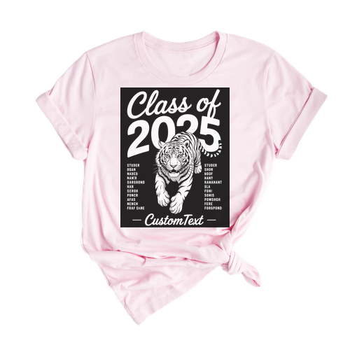 Senior Class of 2025 Tiger Mascot Shirt – Custom Graduation Shirt