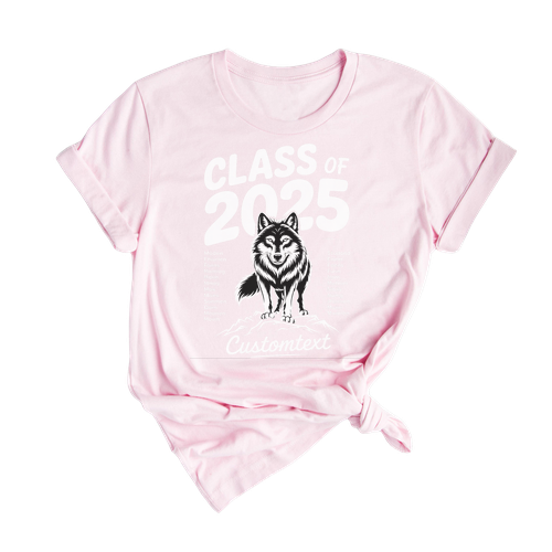 Senior Class Of 2025 Wolf Mascot Shirt – Custom Graduation T-Shirt