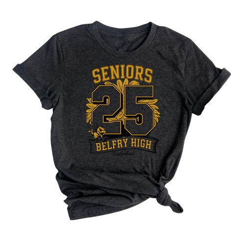 Senior Class Of 2025 Yellow Jacket Mascot Shirt – Custom Graduation Shirt