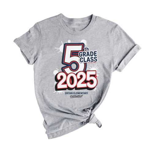 5th Grade Class of 2025 Graduation Shirt – Custom Elementary School Shirt