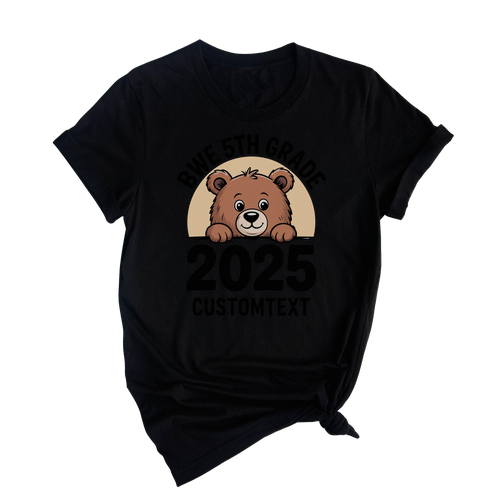 5th Grade Custom Class Shirt – Cute Bear Mascot Tee 2025