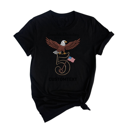 5th Grade Eagle Mascot Class Shirt – Evansdale Elementary 2025 Graduation Tee