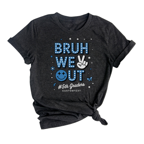 5th Graders Bruh We Out Retro Class Shirt – Custom Graduation Tee