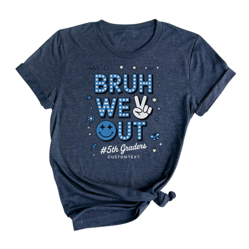 5th Graders Bruh We Out Retro Class Shirt – Custom Graduation Tee
