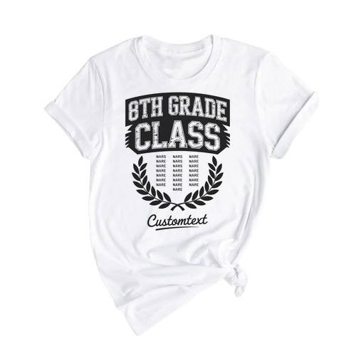 8th Grade Class Graduation Shirt Middle School Style – Custom Graduation Tee