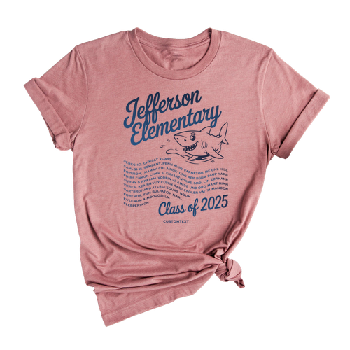 Class Of 2025 Jefferson Elementary Shark Shirt – Cute Graduation T-Shirt