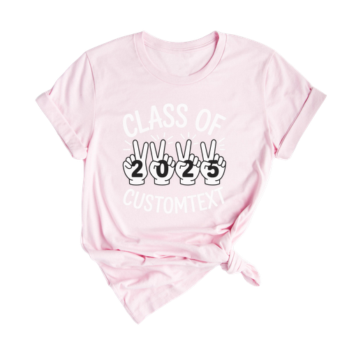 Class of 2025 Peace Sign Shirt – Cute Graduation Custom Tee Fun Style
