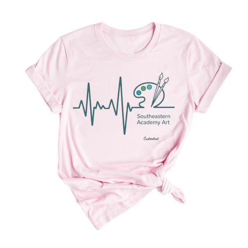 Academy Art Club Shirt – Southeastern Heartbeat Minimal Custom Design
