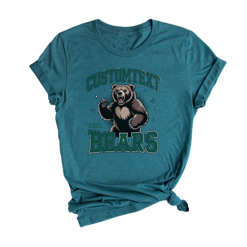 Bears Retro Mascot T-Shirt – Fun School Varsity Team Spirit Tee
