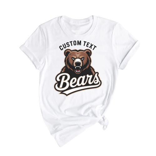 Bears School Mascot T-Shirt – Varsity Team Spirit Wear with Custom Logo