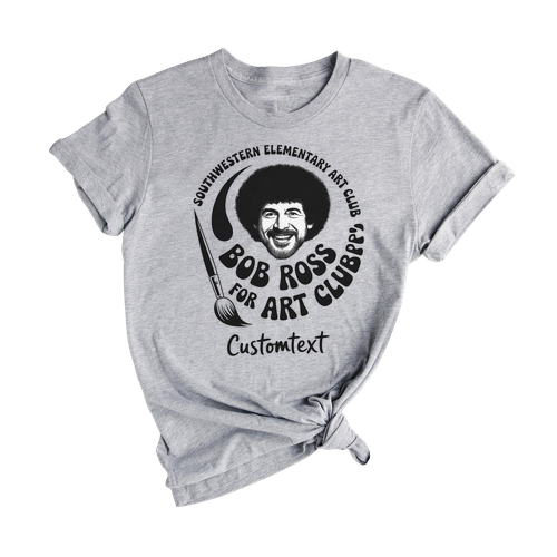 Bob Ross Classic Art Club Shirt – Vintage Southwestern Custom Design