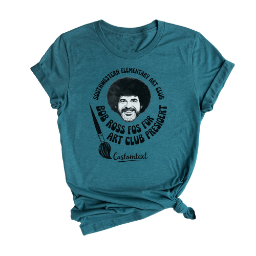 Bob Ross Happy Trees Club Shirt – Southwestern Retro Art Club Vibe