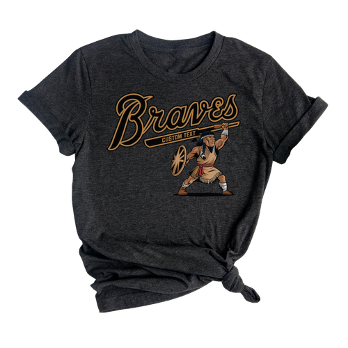 Braves Mascot Team T-Shirt – High School Spirit Pride Tee Retro Style