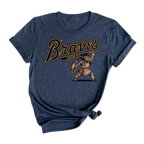 Braves Mascot Team T-Shirt – High School Spirit Pride Tee Retro Style