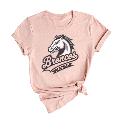 Broncos Custom Mascot Tee – Retro Fierce Team Spirit Athletic T-Shirt