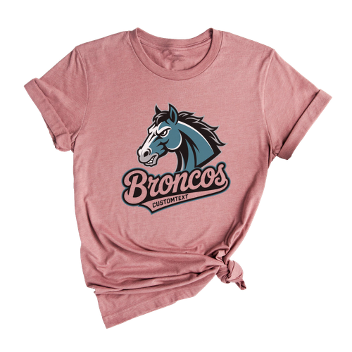 Broncos Custom Mascot Tee – Vintage Western Wild Horse Spirit T-Shirt