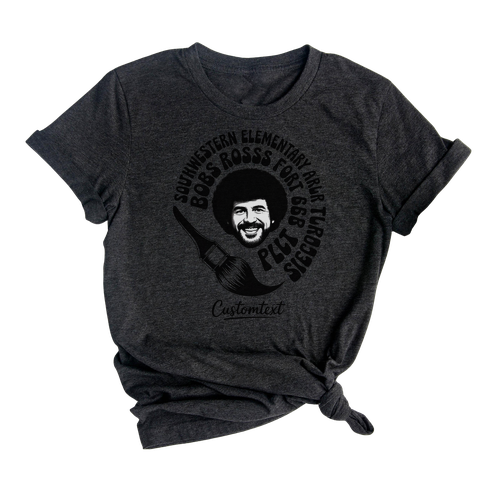 Bob Ross Painting Time Club Shirt – Retro Art Club Style Custom Tee