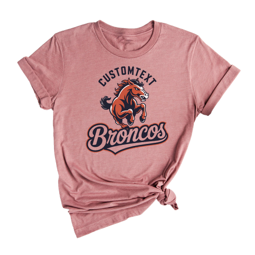 Broncos Mascot Shirt – Retro High School Varsity Tee