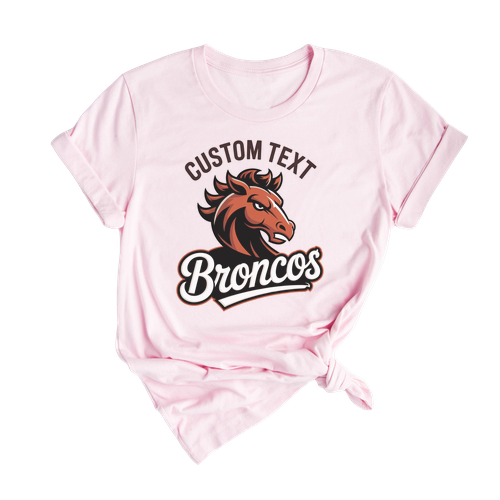 Broncos Varsity Spirit Shirt – Custom Mascot Logo for School Teams
