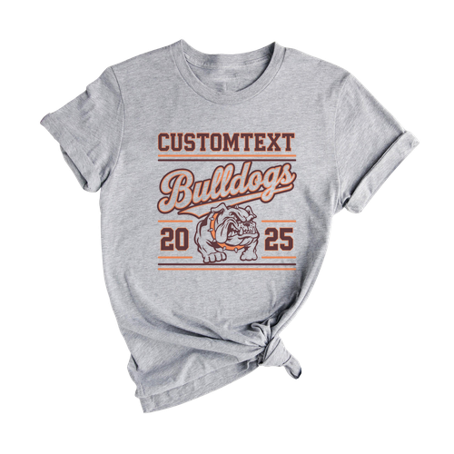 Bulldogs Mascot Team T-Shirt – Class of 2025 School Varsity Spirit Tee