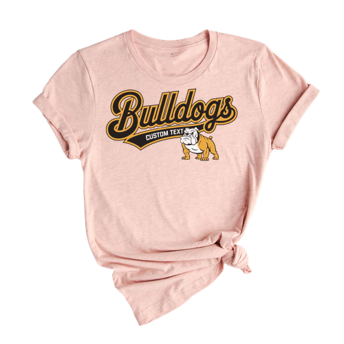 Bulldogs Mascot Team T-Shirt – Custom Grumpy Dog Vintage Varsity Style Tee
