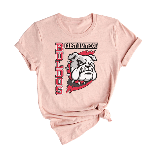 Bulldogs Mascot Team T-Shirt – Custom Savage Dog Retro College Style Tee
