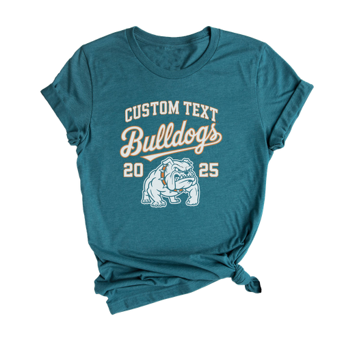 Bulldogs School Mascot T-Shirt – Varsity Style Class of 2025 Tee