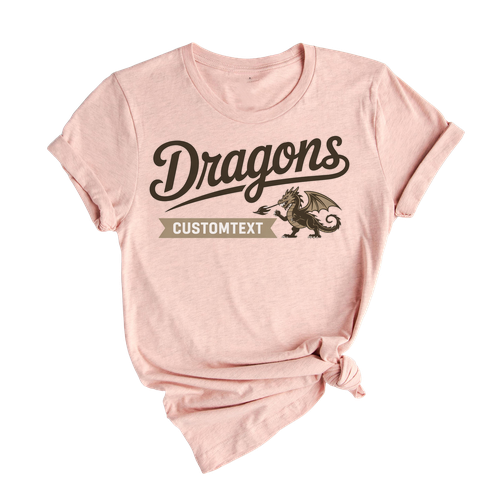 Dragons Varsity Mascot Shirt – Custom School Team Tee