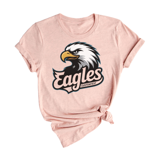 Eagles Mascot Team T-Shirt – Classic Retro School Sports Spirit Tee
