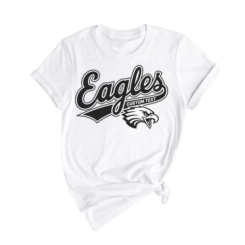 Eagles Retro Mascot T-Shirt – Varsity School Team Spirit Pride Tee
