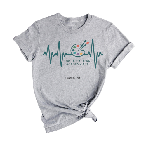 Southeastern Academy Art Club Shirt – Minimal Heartbeat Design Custom