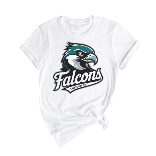 Falcons School Mascot Tee – Vintage Sports Team Varsity Style Shirt