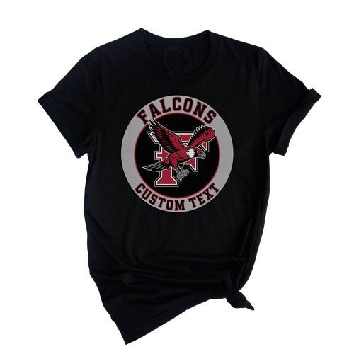 Falcons Varsity Mascot Tee – Retro Circle Logo School Spirit T-Shirt