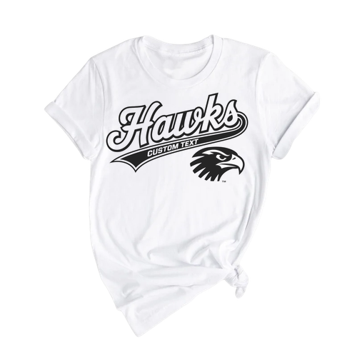 Hawks School Mascot Team Shirt – Old School Varsity Pride Spirit Tee