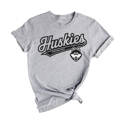 Huskies Custom Mascot Tee – Personalized Vintage Husky Graphic Team T-Shirt