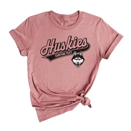 Huskies Mascot Team T-Shirt – Custom Retro Vintage Animal Spirit Style Tee