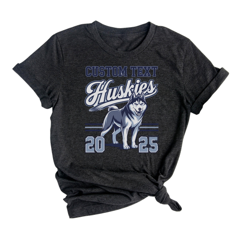 Huskies Mascot Team T-Shirt – School Class Spirit Varsity Pride Tee