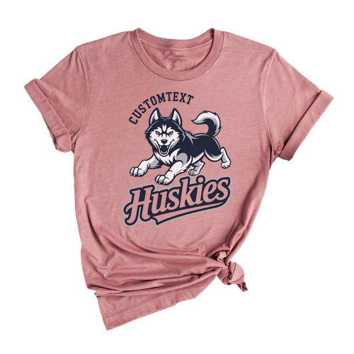 Huskies Mascot Team T-Shirt – Vintage High School Varsity Spirit Tee