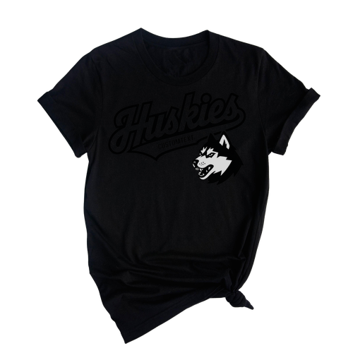 Huskies Retro Mascot Team Shirt – Custom Vintage Animal Mascot Tee