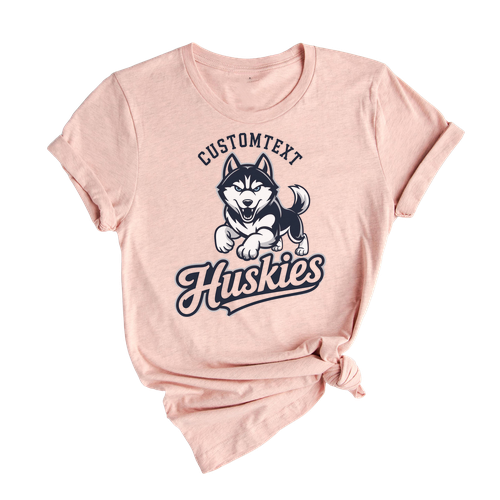 Huskies Team Mascot Shirt – Retro Varsity Style High School Pride T-Shirt