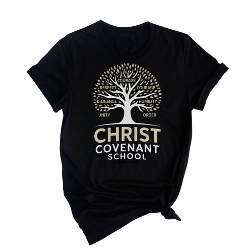 Christ Covenant School Tree Shirt – Courage Respect Humility Unity Vintage Beta Tee