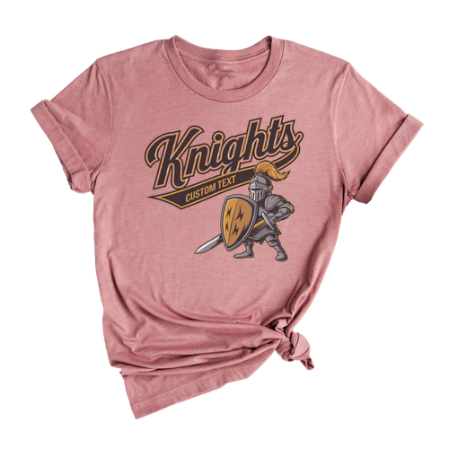 Knights Mascot Team T-Shirt – Custom Retro Bold Warrior Spirit Tee