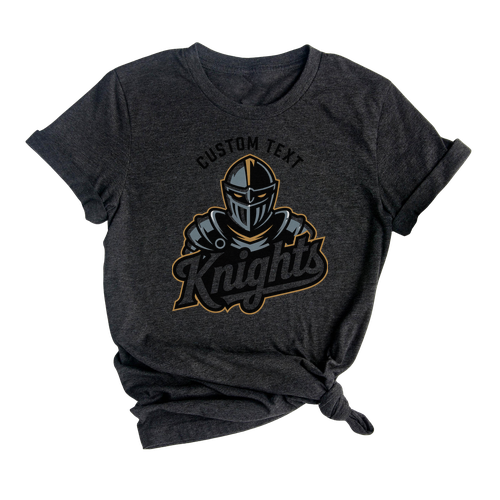 Knights Mascot Team T-Shirt – Custom School Spirit Logo Varsity Style Tee