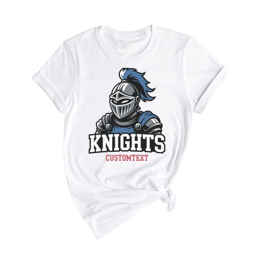 Knights Retro Mascot Team T-Shirt – Custom Classic Sports Style Tee