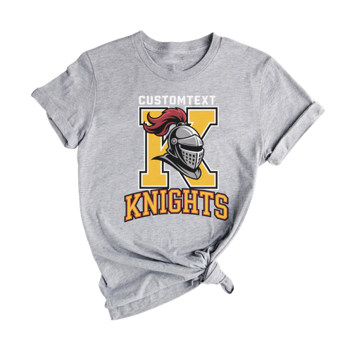 Knights Varsity Mascot Shirt – Classic Letter Patch Tee