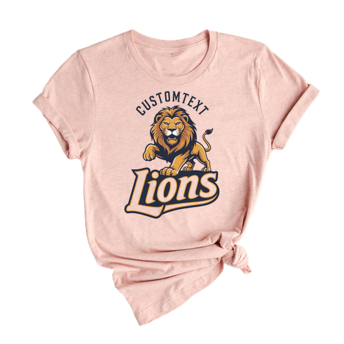 Custom Lions Mascot Shirt – Retro High School Varsity T-shirt