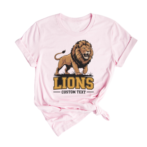 Lions College Mascot T-Shirt – Retro Varsity Team Spirit Pride Tee